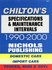 Book: Chilton's Specifications and Maintenance Intervals 1990-00 Paperback