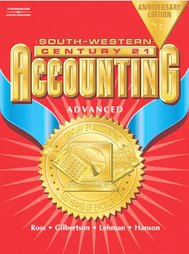 Century 21 Accounting Advanced by Claudia B. Gilbertson, Claudia Bienias Gilbertson, Kenton Ross, Mark W. Lehman (2002, Hardcover)
