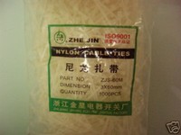 PKG1000  NYLON CABLE TIES 3mm X 60mm 2.5" ISO9001