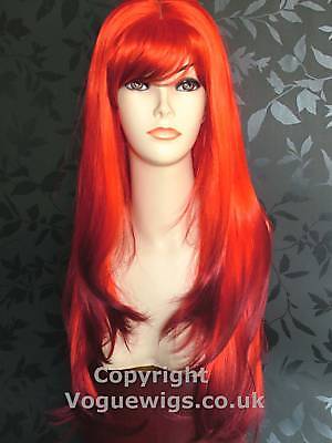 Dark Hair With Red Tips. red flowing down to lack