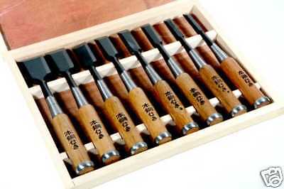 8 PC JAPANESE WOOD WORKING CHISEL WOODWORKING ...