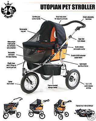 Utopian Pet Three Wheel Pet Stroller (Color ...