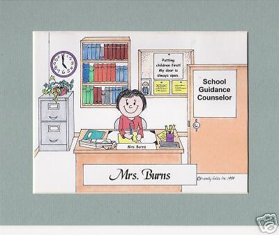 Personalized Cartoon School Guidance Counselor Teacher
