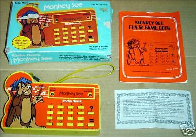 TANDY HANDHELD MONKEY SEE RADIO SHACK CALCULATOR BOXED  