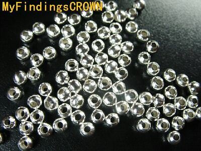 1500 Pcs Silver plated metal spacer beads 3.2mm