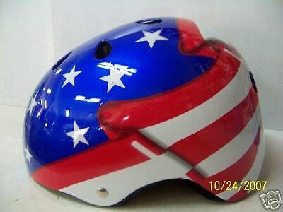 BICYCLE HELMET USA FLAG SKATEBOARD BIKE NEW  