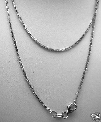 NEW 20 Italian Solid 18K White Gold 750 Square Wheat Chain 2.25g 