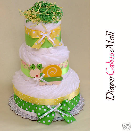 Baby Shower Decoration DIAPER CAKE Fun Snail Pampers  