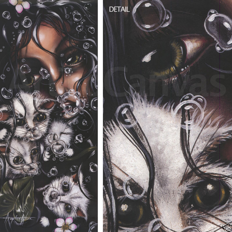 22x50 REDEMPTION by ANGELINA WRONA KITTENS GICLEE CANVAS  