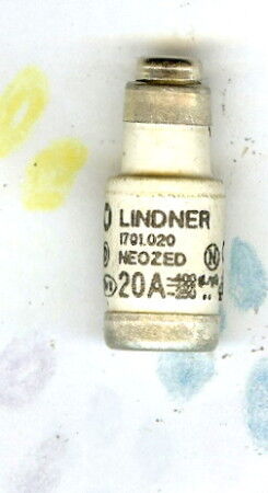 LINDNER 20 AMP #1701.020 250 V CERAMIC CARTRIDGE FUSE  