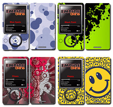 Qty 3 New Microsoft Zune 30GB  Device Skins  