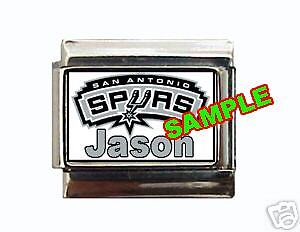 San Antonio Spurs w/ Any Name Custom Italian Charm  