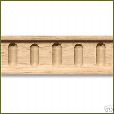 8ft Red Oak Fluted Molding Wood Moulding  