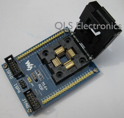 AVR ATmega 16 / 32 QFP44 TQFP44 ISP Programmer Adapter  