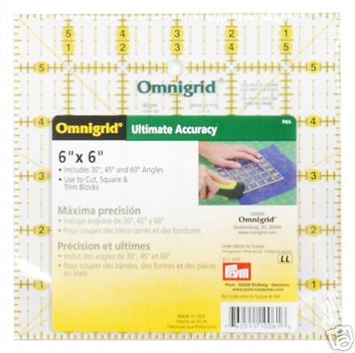 Omnigrid 6X6 Square Quilting and Sewing Ruler OG6A  