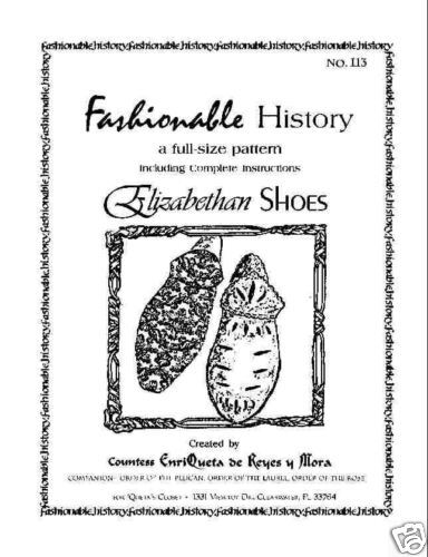 ELIZABETHAN SHOE PATTERN by Quetas Closet Renaissance  