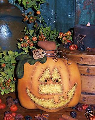 Primitive Halloween Pumpkin Jack Doll Ornie Pattern 478