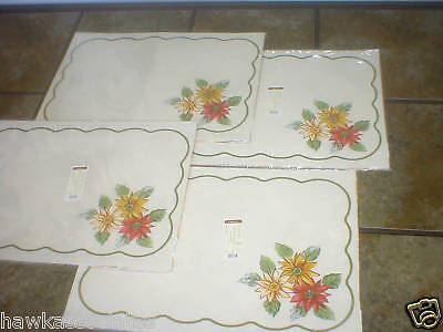 Longaberger Sunflower Reversible Placemats New  