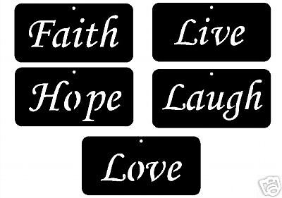 FAITH HOPE LIVE LAUGH LOVE STEEL SIGN IRON CHRISTIAN  