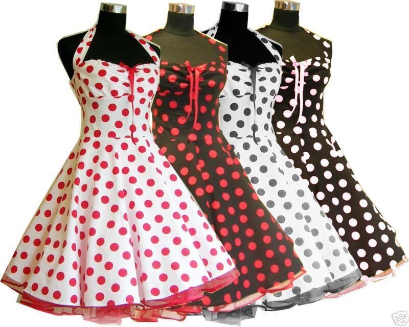 Mode 50er Jahre Maßgeschneidertes Kleid Rockabilly  