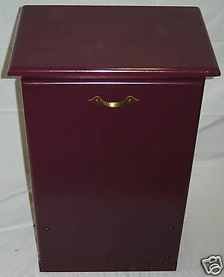   Maple Wood Barn Red Kitchen Garbage Bin Trash Can or Recycling Can Bin