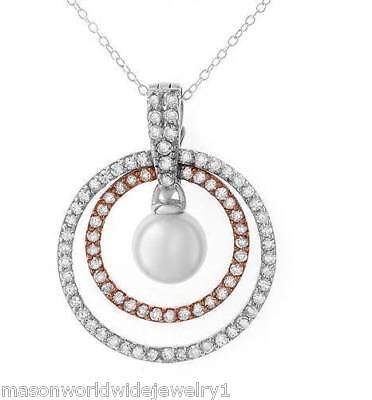EXQUISITE FRESH WATER PEARL CIRCLE NECKLACE PENDANT  