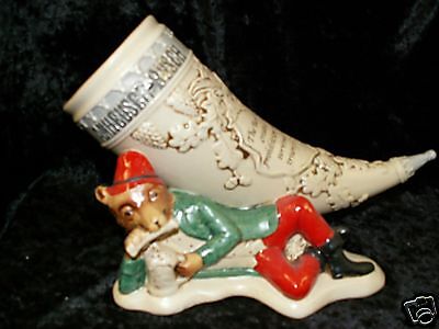 Anheuser Busch Bevo Fox Horn Stein  