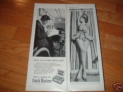 1956 Cigar Ad Dutch Masters Director Studio Ctl Room  