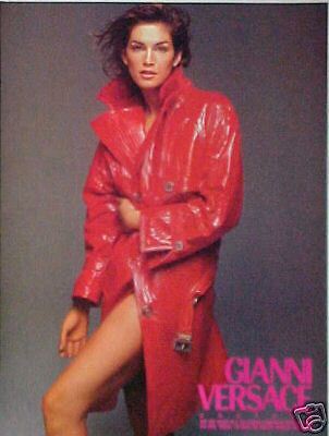 1994 Gianni Versace Couture Cindy Crawford Fashion AD  