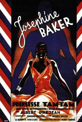 PRINCESSE TAM TAM MOVIE POSTER Josephine Baker VINTAGE  