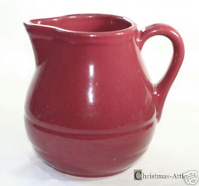 York PA Pottery Early Pfaltzgraff Rich burgundy Pitcher  