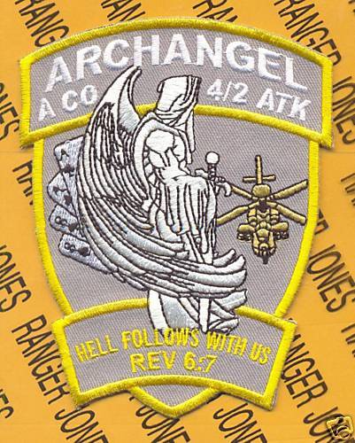 US ARMY A 4 2 Attack Aviation Korea ARCHANGEL patch  