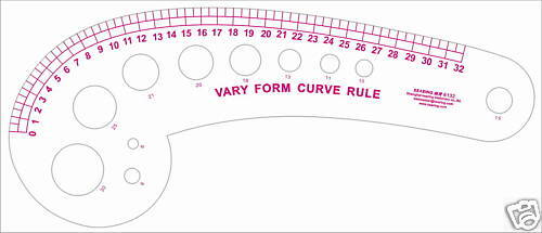 Vary Form Curve Plastic Ruler 32cm (1 Piece)  