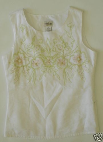 Used Sherry Taylor Womens Shirt White Sz Small  