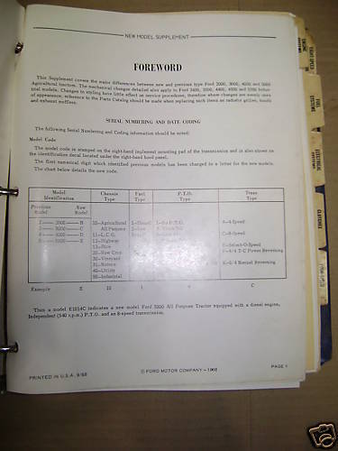 FORD 2000 3000+ AGRICULTURAL TRACTORS SERVICE MANUAL  