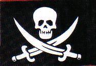   DRAPEAU PIRATE CORSAIRE CARAIBE 43X30CM DEGUISEMENT