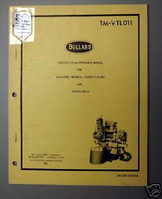 Bullard Maintenance Manual Turret Lathes & Boring Mills  