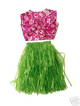 Hawaiian aloha luau party costume dress up skirt halter  