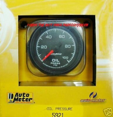 Auto Meter 5921 ES Series Oil Pressure 0 100 PSI  