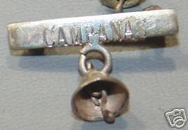 Vintage CAMPANAS liberty bell badge pin ITALY  