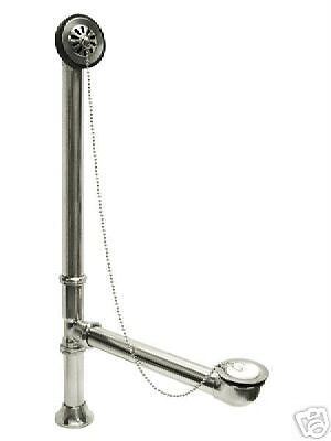 Long Claw Foot Tub Drain/Chrome  