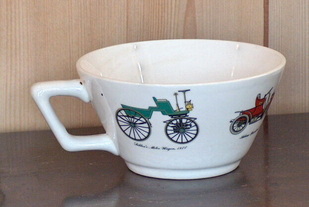 HUGE Vintage Collectors Mug   Antique Cars USA  