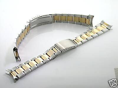 OYSTER WATCH BAND SUBMARINER GOLD/SS FOR ROLEX 20MM HEAVY  