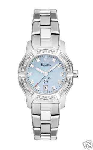 New Ladies Bulova Marine Star Diamond Watch 96R109  