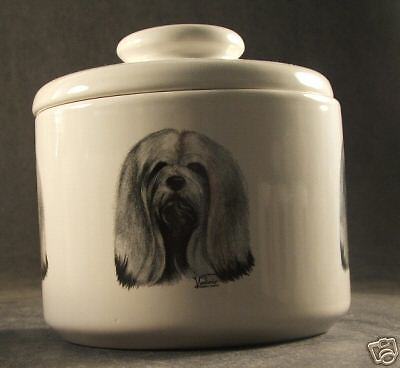 Ceramic Lhasa Apso Dog Jar Urn Pet NEW Dogs Pets  