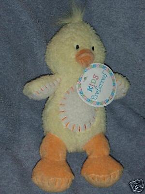 Kids Preferred Yellow Plush Duck Duckie Lovey Lovie NWT  