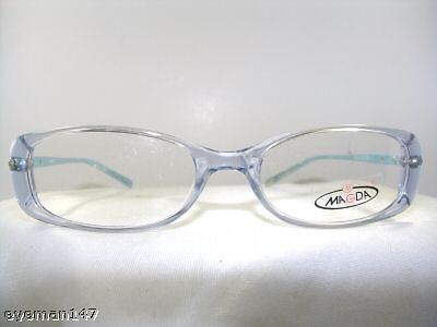 NEW**MAGDA**BLUE CRYSTAL RECTANGULAR EYEGLASS FRAME  