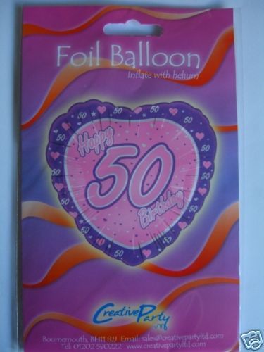 50th birthday foil balloon £ 1 99