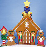 pc Gingerbread Church Christmas Yard Art Decoration  