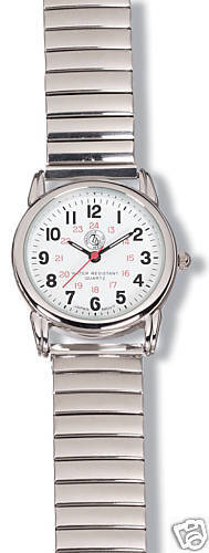 Nurse/ Nursing chrome expansion Watch Military Time  